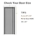MAGZO Magnetic Screen Door Fits Door Size 38 x 82 Inches, Screen Size 40 x 83 Inch Reinforced Side Opening Mesh Curtain Polyester Heavy Duty Screen with Full Frame Hook&Loop-Black