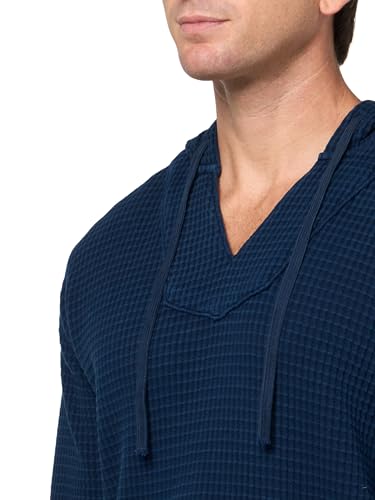 Lucky Brand Men's Indigo Waffle Baja Hoodie3