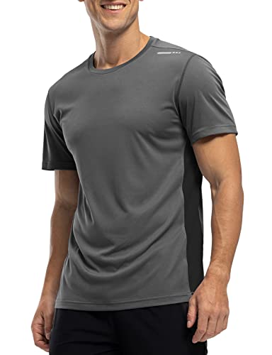 Rdruko Men's Rash Guard Swim Shirts Short Sleeve Upf 50+ Uv Protection Quick Dry Fishing Surf Active T Shirts(Dark Gray, Us Xxxl) #TOP3