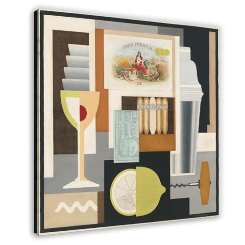 Impression sur toile cocktail vintage modernist cadre bureau 40x40