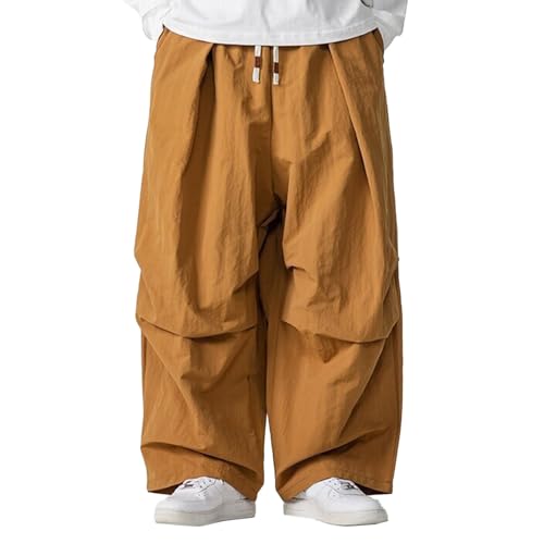 Pantalon d'été baggy japonais ample leger et fluide vêtement streetwear minimaliste