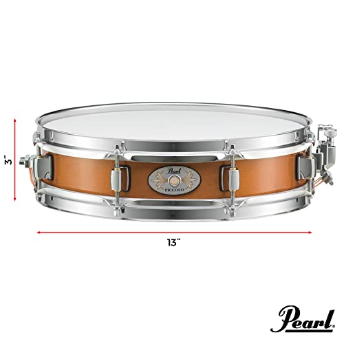 Pearl Piccolo Snare Drum 13 Inch x 3 Inch 6-ply Maple Shell, Liquid Amber (M1330114) - Thumbnail 3