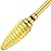 Pana 3/32 Safety Bit Nail Carbide Bit - For Electric Dremel Drill Machine (Fine, Large Cone - Gold)