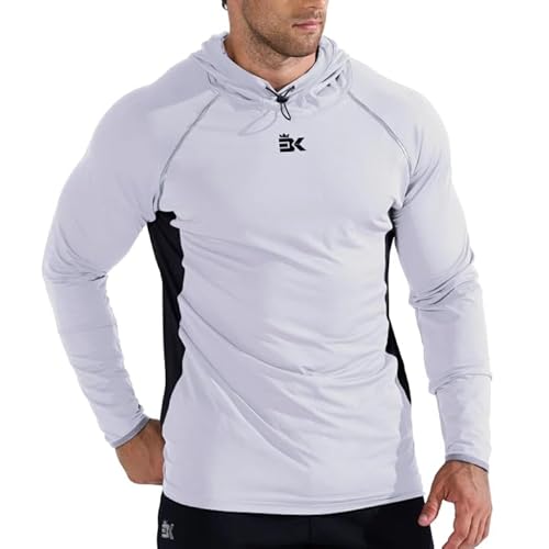 Gesaofa Mens Lightup Running Hoodie Light Weight Workout Hoodies Mesh