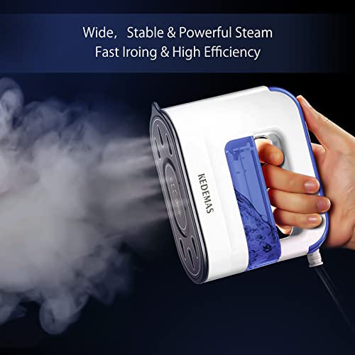 KEDEMAS Portable Steamer iron for Clothes, 1300W Mini Handheld Clothes Steamer, Horizontal, Vertical and Dry Ironing, Travel Garment Steamers for Travelling, Home, Office, ONLY FOR 120V by KEDEMAS - Image 4