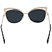Sunny&Love Women Oversized Cat Eye Sunglasses Mirror Eyewear With Case