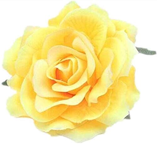 Preisvergleich Produktbild Unbekannt Gelbe Blume Haarspange Multifunktions Elegante Rose Blume Brosche Brosche Haarnadel Frisur Kleidung Dekoration für Frauen Mädchen Braut Flamencotänzer