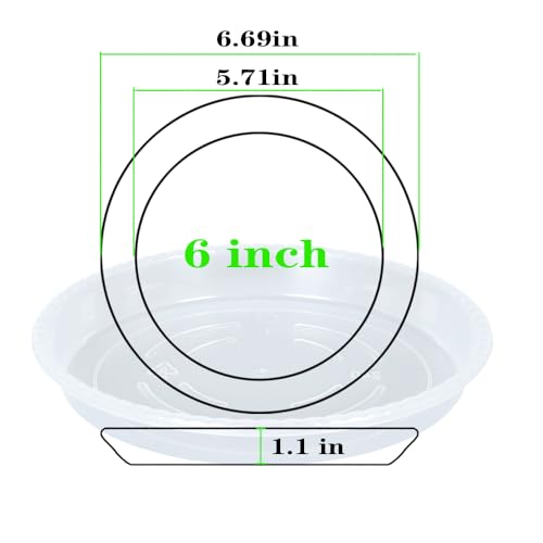 Ovzilki Plant Saucer 6 Pack Of 4 6 8 10 12 14 16 Inch thumb #1