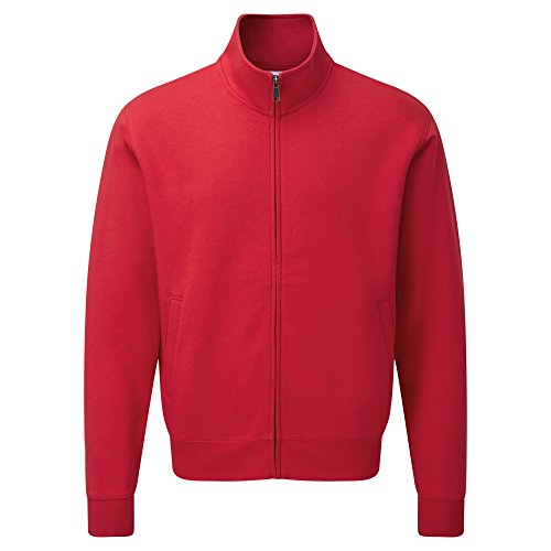 Russell Mens Authentic Full Zip Sweatshirt Jacket (XS) (Classic Red)