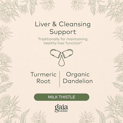 Gaia Herbs Liver Cleanse - Liver Health Support Herbal Supplement with Milk Thistle, Burdock, Turmeric Curcumin, Dandelion, and More - 60 Vegan Liquid Phyto-Caps (30 Servings) - Image 4