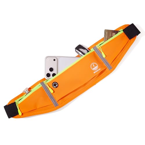 Image of Running Belt Slim Fanny Pack Jogging Pouch Phone Holder Waist Pack - Orange