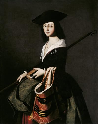 Impression tableaux peinture sur toile haute definition Francisco de Zurbaran sainte marina