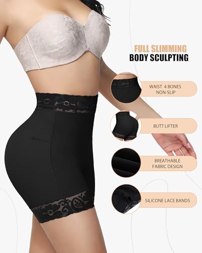 Image of SHAPSHE Butt Lifting Shapewear for Women Tummy Control Shorts Body Shaper Panties High Waisted Thigh Slimming Underwear