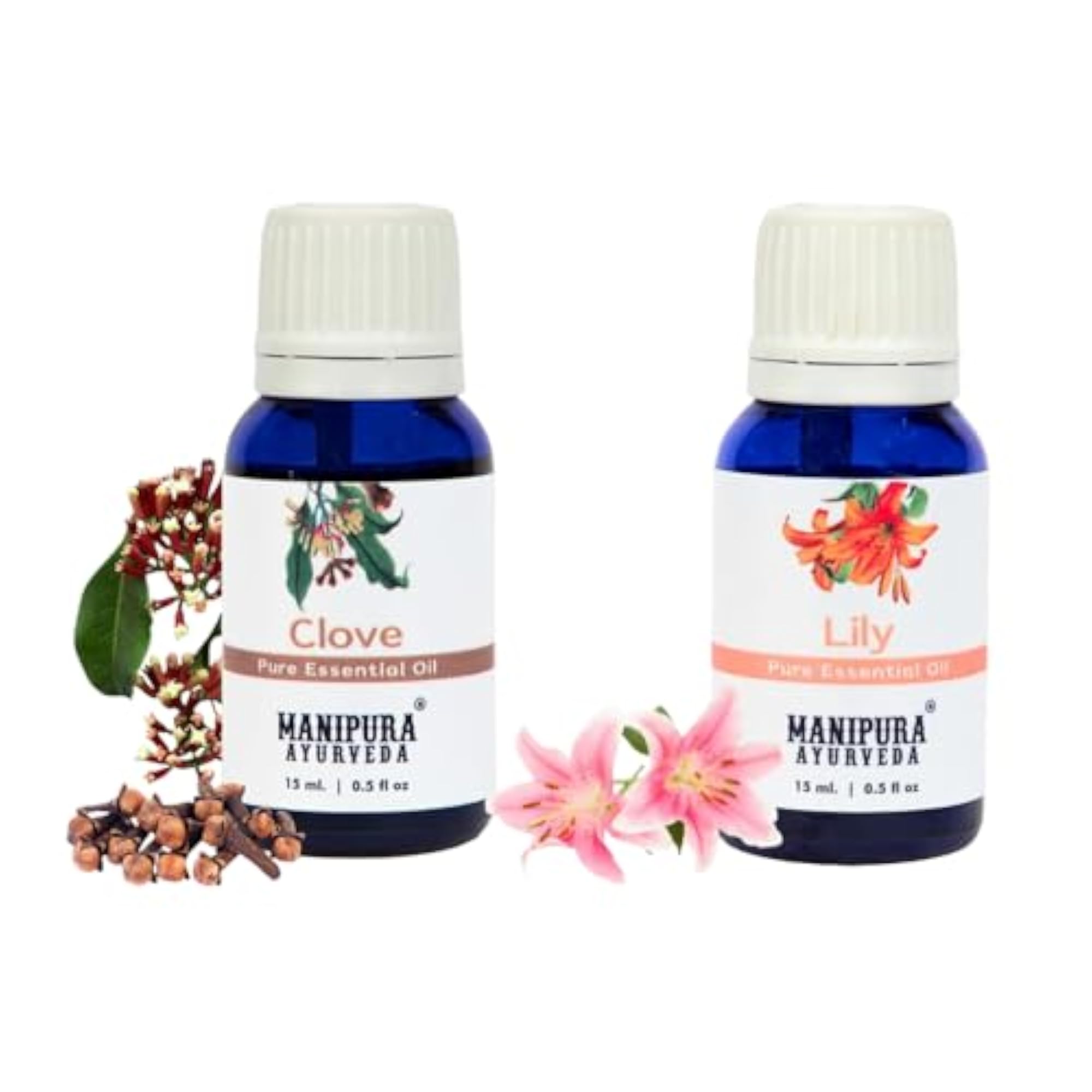 Clove & Lily Oil Diffuser Combo Pack, 15 ml Each