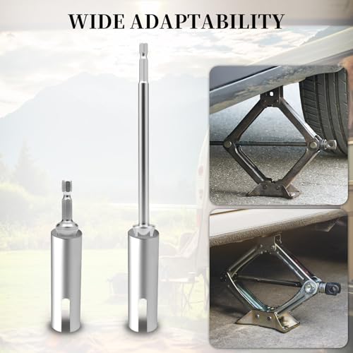 Image of Scissor Jack Slotted Drill Adapter, Compatible with RV Manual Scissor Jacks, C Jacks, Camper Trailer Pop-Up Stabilizers, Effortless Lifting for RV Owners and Campers