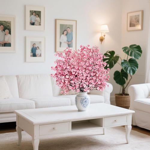 Image of Artificial Baby's Breath Flowers for Decoration (6, Pink)