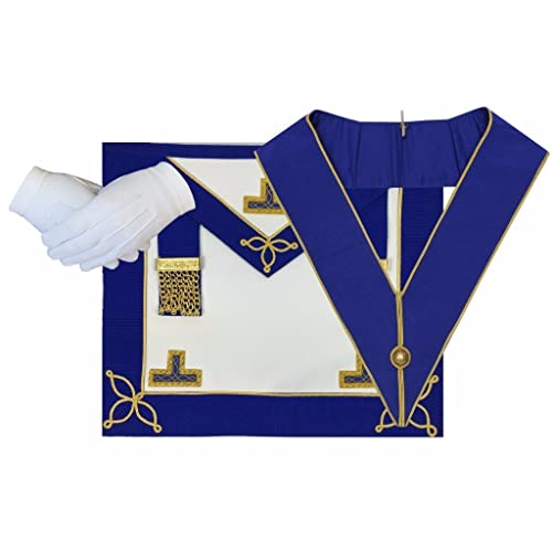 BRICKS MASONS Masonic Craft Provincial Undress Apron and Collar with Gloves Synthetic M