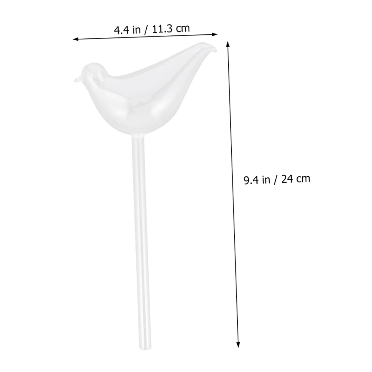 Hemobllo Irrigatore per Piante 4 Pezzi in Vetro Borosilicato Autoirrigante | Trasparente, Uso Semplice per Viaggi e Festival, Confezione Schiuma e Scatola di Carta