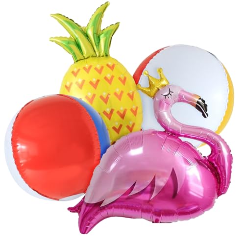 Ballons flamant rose et ananas pour éviter une décoration de fête d'été fade