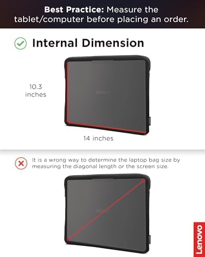 Image of Lenovo Basic Laptop Sleeve - (14 Inch) - Neoprene Material - Soft Fleece Lining - Zippered Top Opening - Black