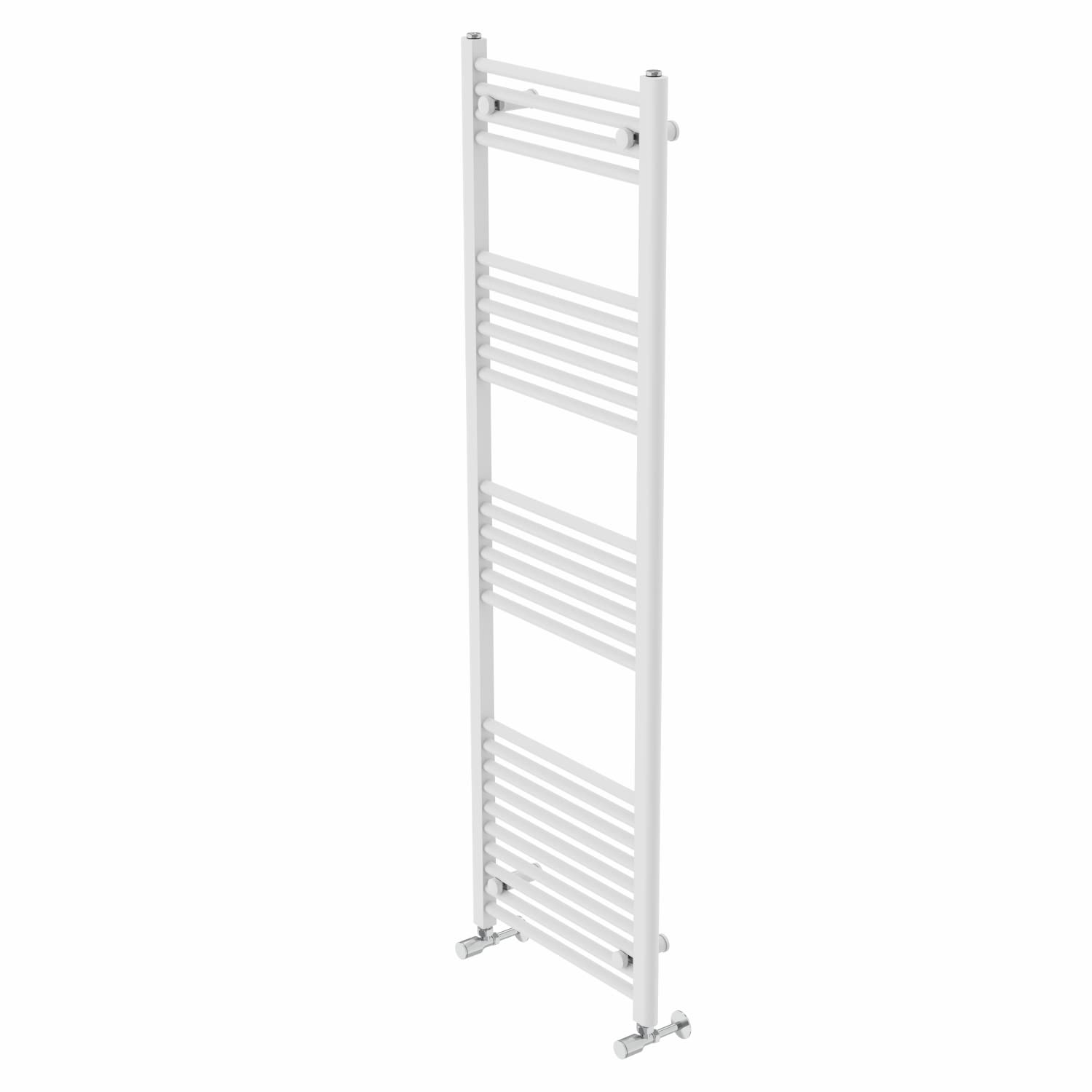 Warmehaus Contemporary Straight Bathroom Ladder Radiator Heated Towel Rail 1600 x 500mm Towel Warmer Central Heating White