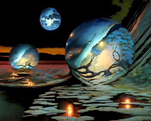 Affiches sur toile Strange Ball decoration murale salon chambre 58x90cm
