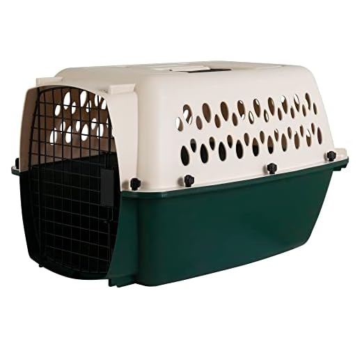 Petmate Ruffmaxx Dog Kennel Pet Carrier & Crate 24" (10-20 Lb), Outdoor and Indoor for Large, Medium, and Small Dogs - Made from Durable Recycled Material w/ 360-Degree Ventilation
