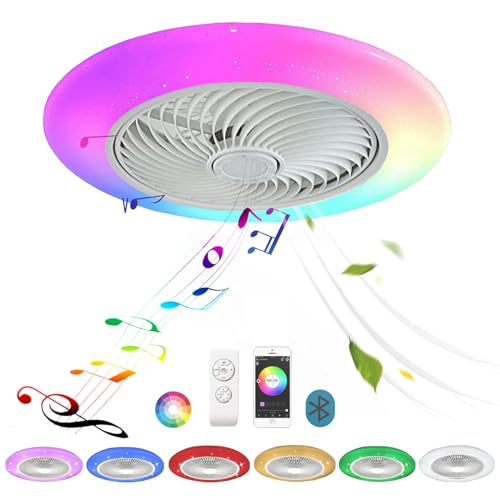 Ventilatore Da Soffitto Con Luce LED E Bluetooth - RGB, Dimmerabile, Telecomando, Per Casa E Ufficio - Foto 2
