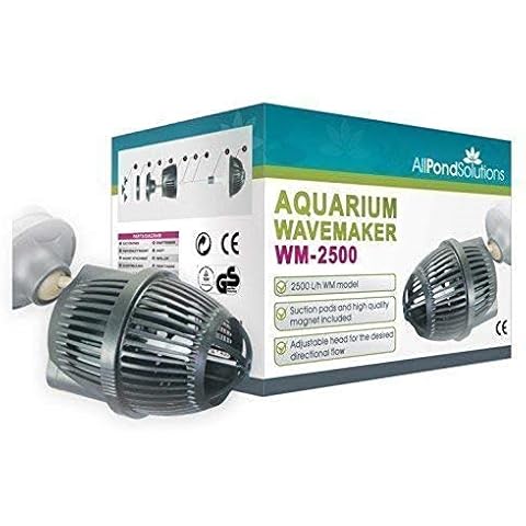 allpondsolutions Aquarium Marine Wave Maker Fish Tank Powerhead 2500L/H - Powerful Clip on Glass Suction Attachment Cover