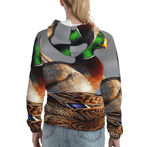 Sweat colvert EdWal femme polyvalent imprimé à col capuche