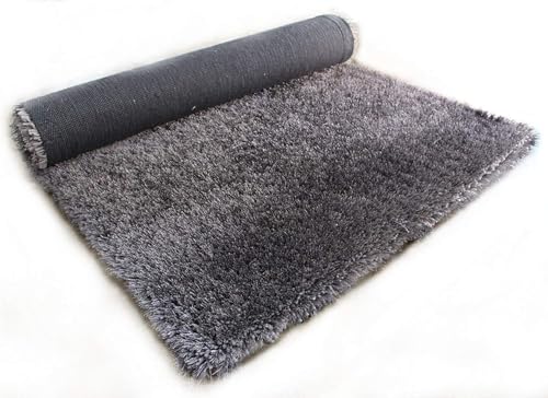 Image of Carpets for Living Room 7x10 Feet, Grey Color, Microfiber, Rug Fur