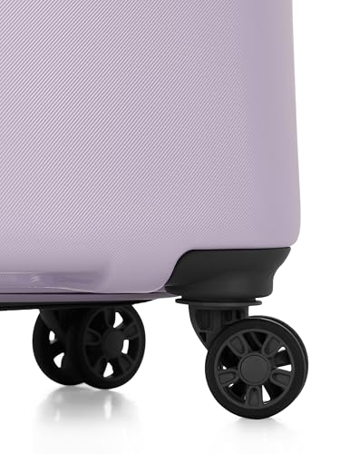 Image of Genie Palm Plus 66cm Trolley Bag, Hard Side 8 Wheel Carry on Luggage - Lavender, Travel Bag for Women