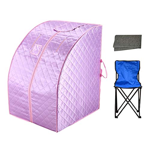 ZFF Sauna Kit Portable Sauna Steam Far Infrared Home Spa Loss Weight Slimming Skin Spa Machine For Reduce Stress And Fatigue (Color : Pink)