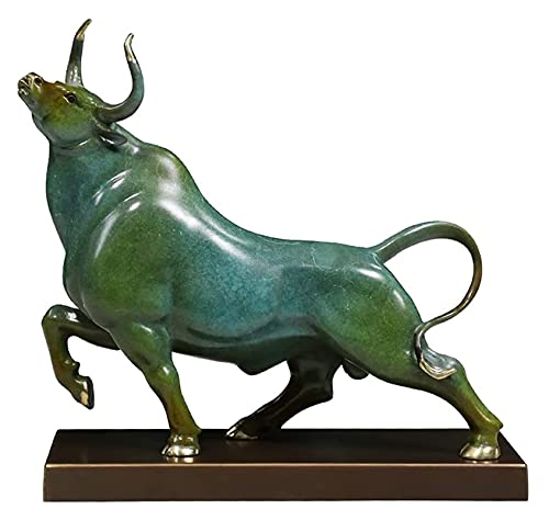 WQQLQX Statue SDBKKYH Bull-Modell-Dekoration, Bull-Skulptur Kupfer-Statue...
