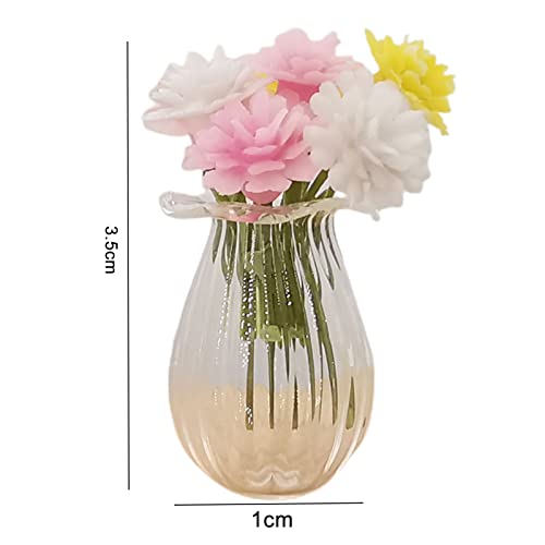 Galand Dollhouse Vase Mini Vase Glass Miniature Flower Vase Jardiniere Model For 1/12 Doll House,Play Toys For Kids A #TOP6