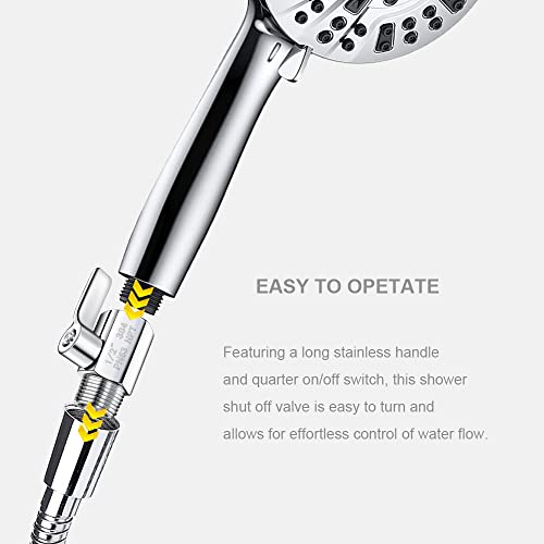 image for SYIDINZN Shower Head Shut Off Valve 304 Stainless Steel Mini Ball Valv