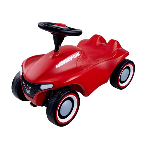 BIG-Bobby-Car-Neo Rot - Rutschfahrzeug für drinnen und draußen, Kinderfahrzeug mit Flüsterreifen im modernen Design, für Kinder ab 1 Jahr