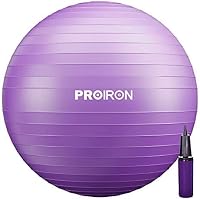 PROIRON 55cm Lila Gimnasztikai Labda Pumpával, Szülési és Yoga Labda 8