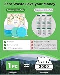 ProCIV Pads de démaquillage réutilisables - 18 Packs Bamboo Cotton Pads Nettoyant Linge d'Essuie-main avec sac à linge, Lavable Nettoyer soin de la peau Toner faciale Coton Rondes Nettouant Lingette d'Éssurie (3.8 (Multicolore)