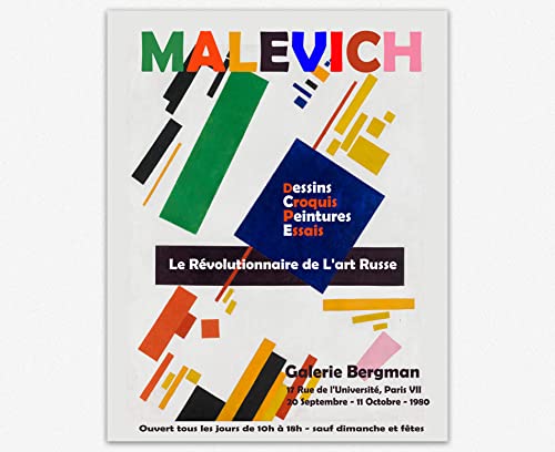 Poster Malevich Paris 1980 pour sublimer la déco de votre salon