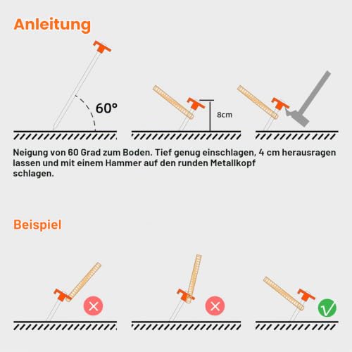 Zeltheringe, AVOFOREST Heringe erdnägel stabil, Heringe Camping, Zeltzubehör, Lange und robuste Erdnägel… – Ansicht 6