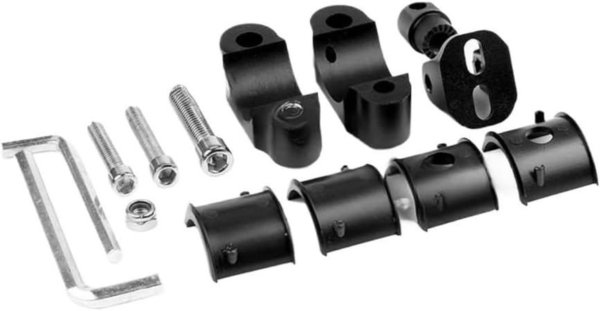 Motorbike Handlebar Risers Degree Rotation Spotlight Bracket Motorcycle Auxiliary Head Light Holder Handle Bar Lamp Clamp Front Bumper Part