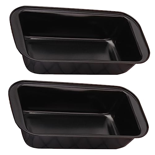 TIDTALEO 2PCS Rectangular Non Stick Carbon Steel Baking Pan Versatile Bakeware for Cakes Bread and More for Home Kitchen Use Black