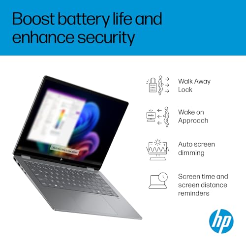 HP OmniBook X Flip NGAI 14" Laptop | CoPilot+ PC | AMD Ryzen AI 5 340 Processor | 16GB RAM | 512GB SSD | AMD Radeon 840M Graphics | 2K Touchscreen | Up to 19.5 Hrs Battery | Windows 11 | 14-fk0004sa