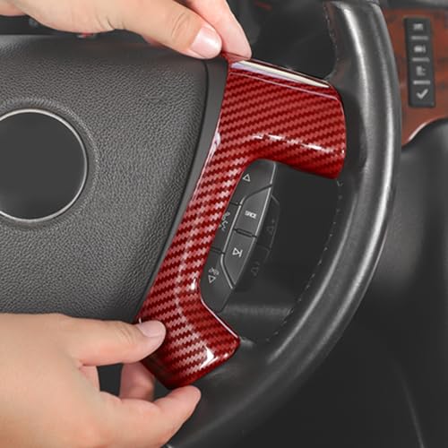 CheroCar Steering Cover Button Frame Interior Decal Trim Fit for 2007-2013 Chevry Silverado Avalanche Suburban Tahoe Traverse 1500 2500HD 3500HD & Yukon Sierra & Cadillac Escalade by CheroCar - Used condition - Image 4