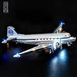 LocoLee Light kit Compatible with Lego Douglas DC-3 PAN AM Airliner - No Actual Model Only Lights, LED Lighting Accessories Compatible with Lego 11378 Douglas (RC Version)