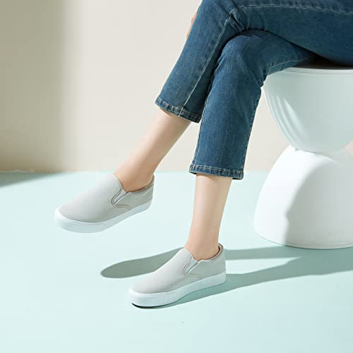 Image of Women's Canvas Slip On Sneakers Non Slip Loafers | low top non slip on walking breathable casual comfortable fashion tennis