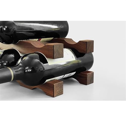 Soporte para botellas de vino de madera minimalista miniatura 3