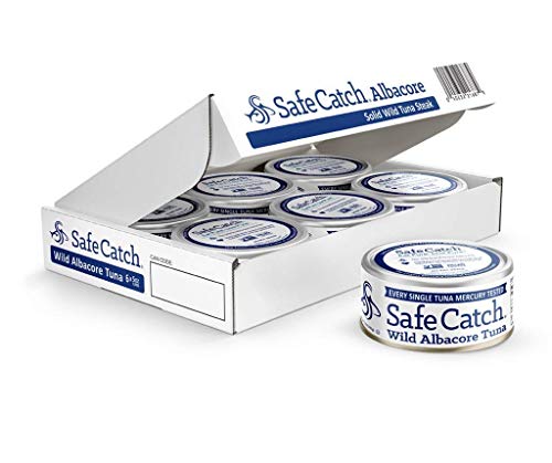 Safe Catch Wild Albacore Tuna Canned Low Mercury Can Tuna Fish Steak Gluten-Free Keto Food Non-Gmo Kosher Paleo-Friendly High Protein Every Can Of Tuna Is Tested No Water Oil Tuna, Pack Of 6 5Oz #TOP4