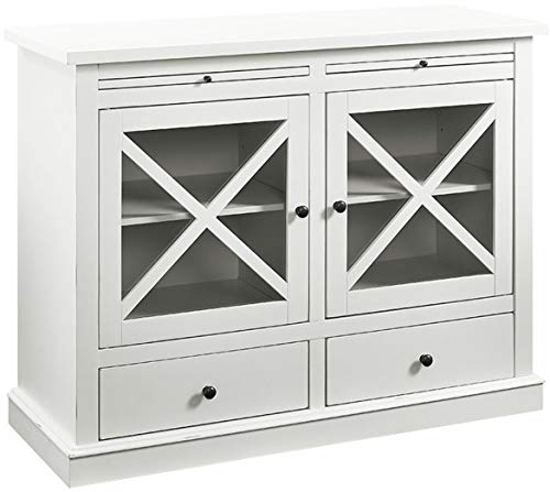 Crosley Furniture Cf6121-Wh Jackson Accent Cabinet With Glass Doors, White #TOP20